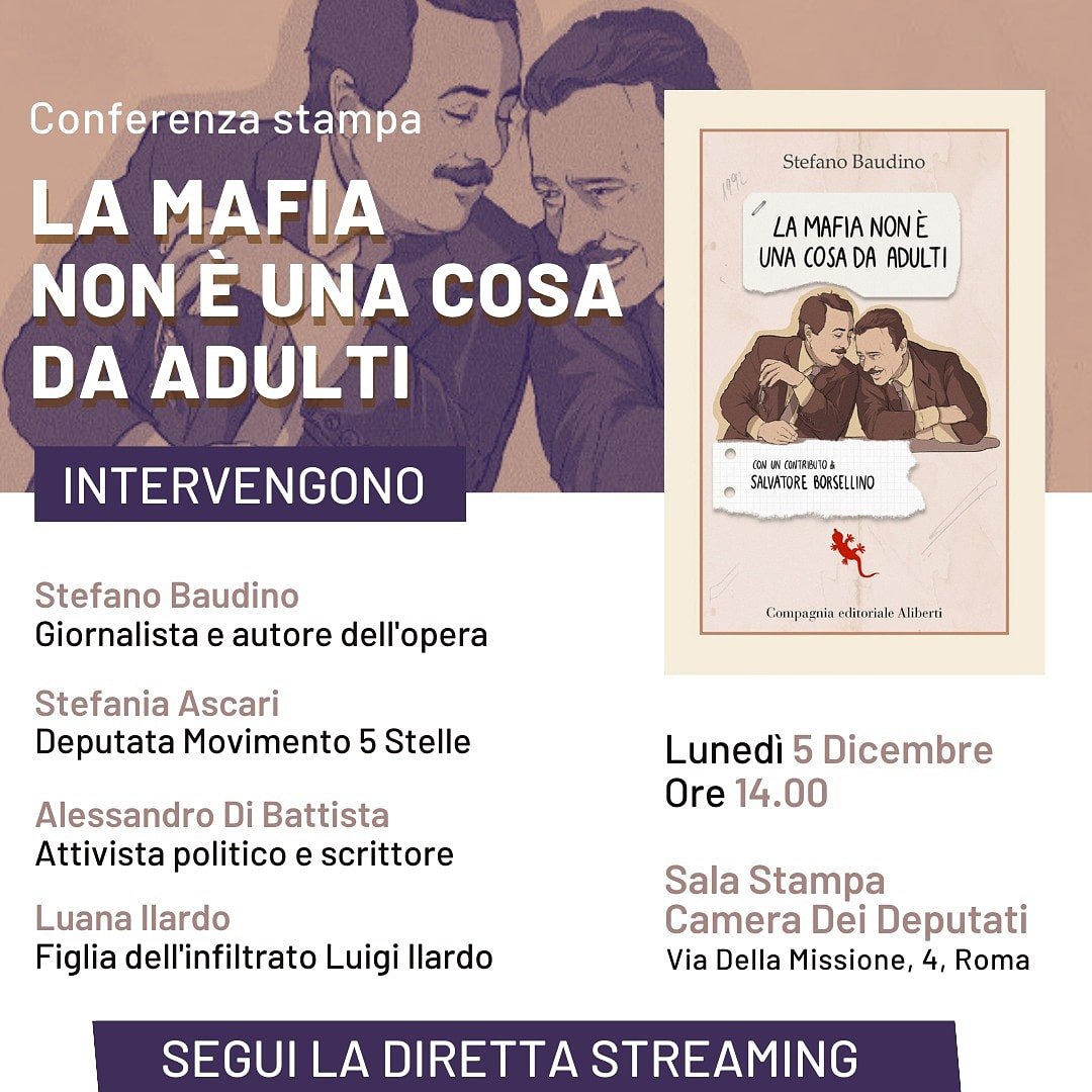 la-mafia-non-e-una-cosa-da-adulti,-presentazione-del-libro-di-stefano-baudino-lunedi-5-in-camera-dei-deputati.