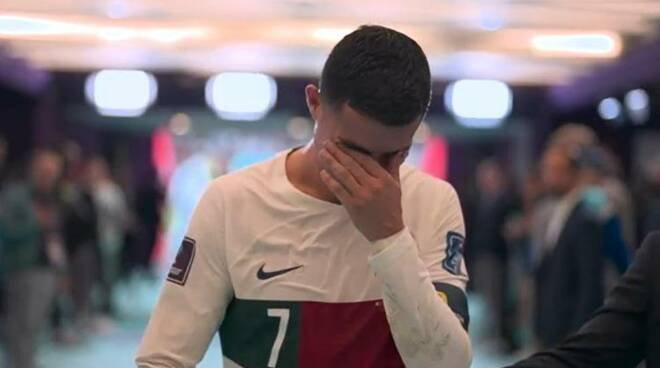 le-lacrime-di-cristiano-ronaldo-dopo-il-ko-col-marocco:-e-la-fine-di-un'era