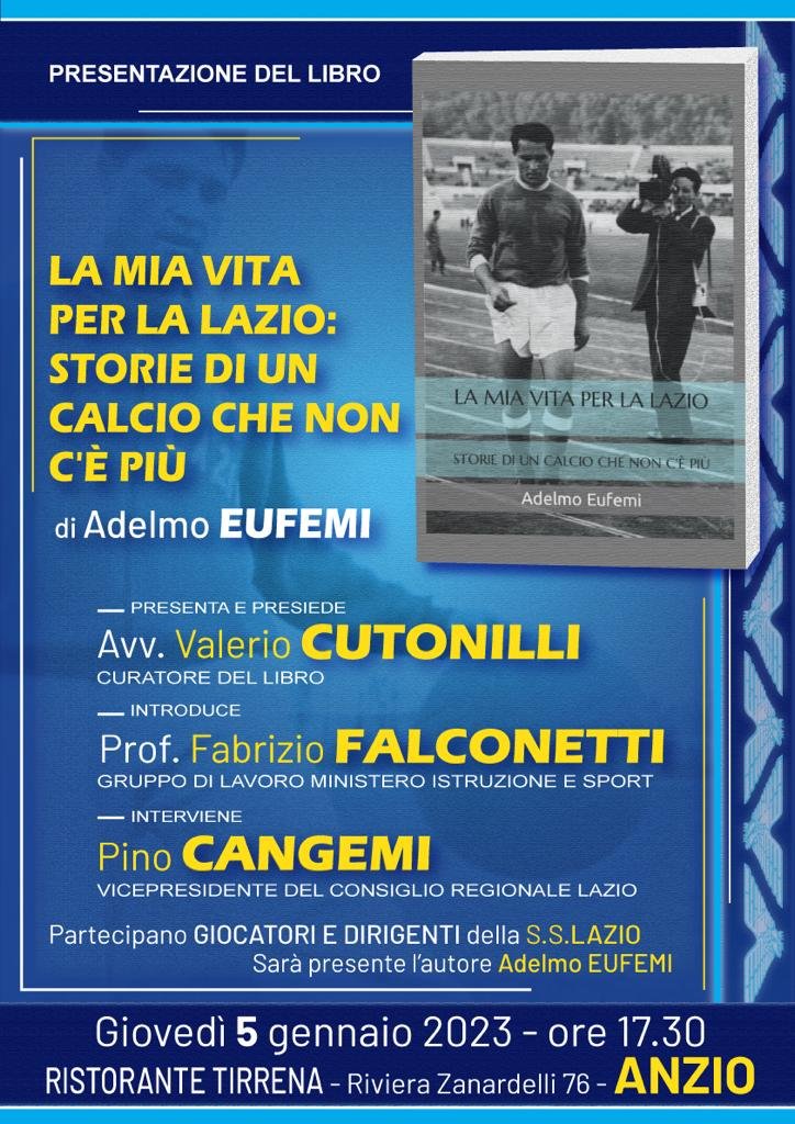 la-mia-vita-per-la-lazio,-la-presentazione-del-libro-giovedi-ad-anzio