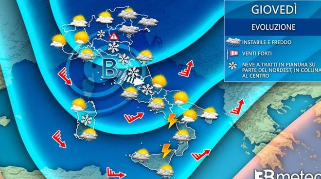 meteo-giovedi:-maltempo-a-piu-riprese-con-nubifragi,-vento-e-neve.-ecco-dove