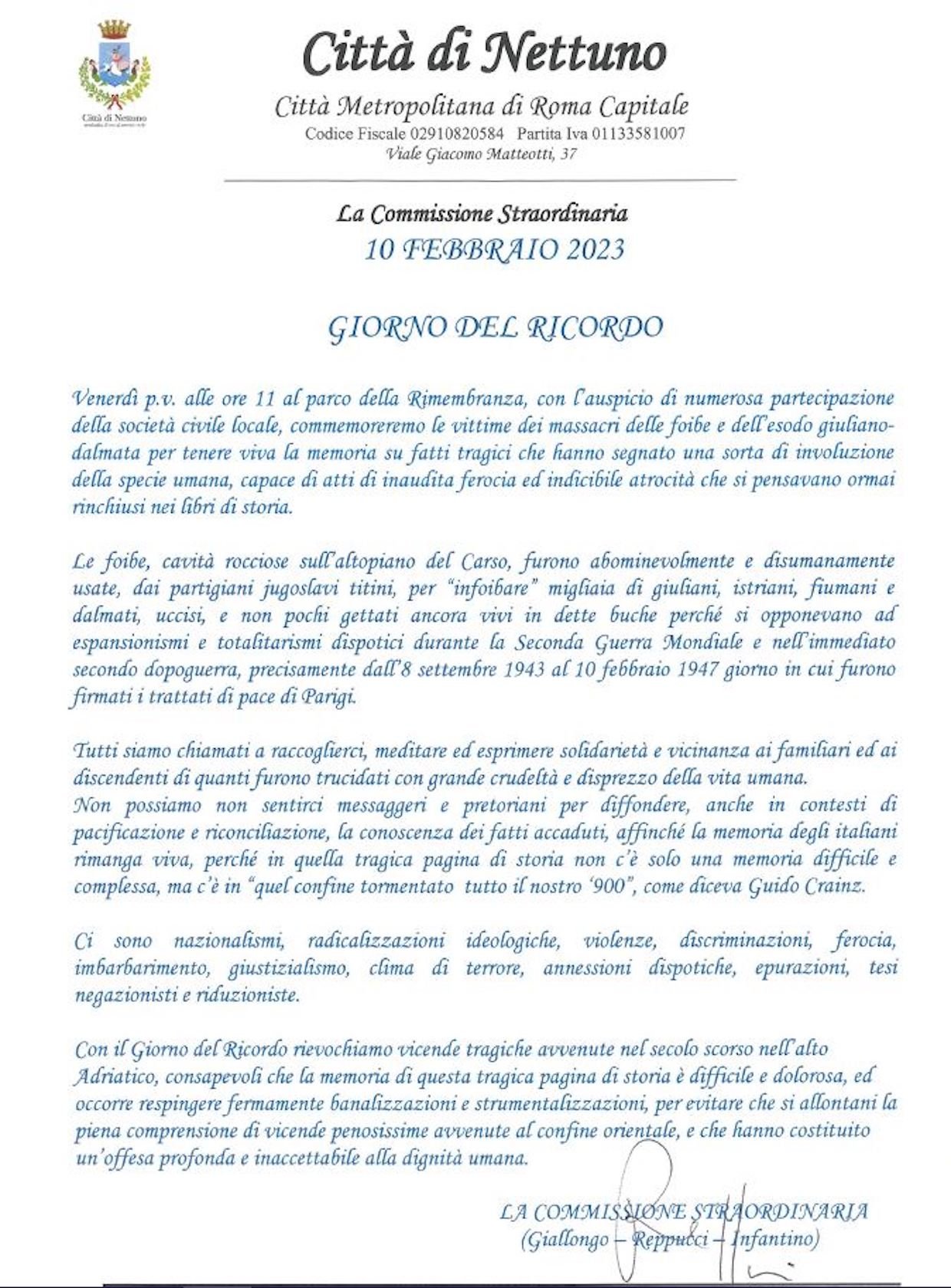 giorno-del-ricordo,-a-nettuno-cerimonia-per-le-vittime-delle-foibe