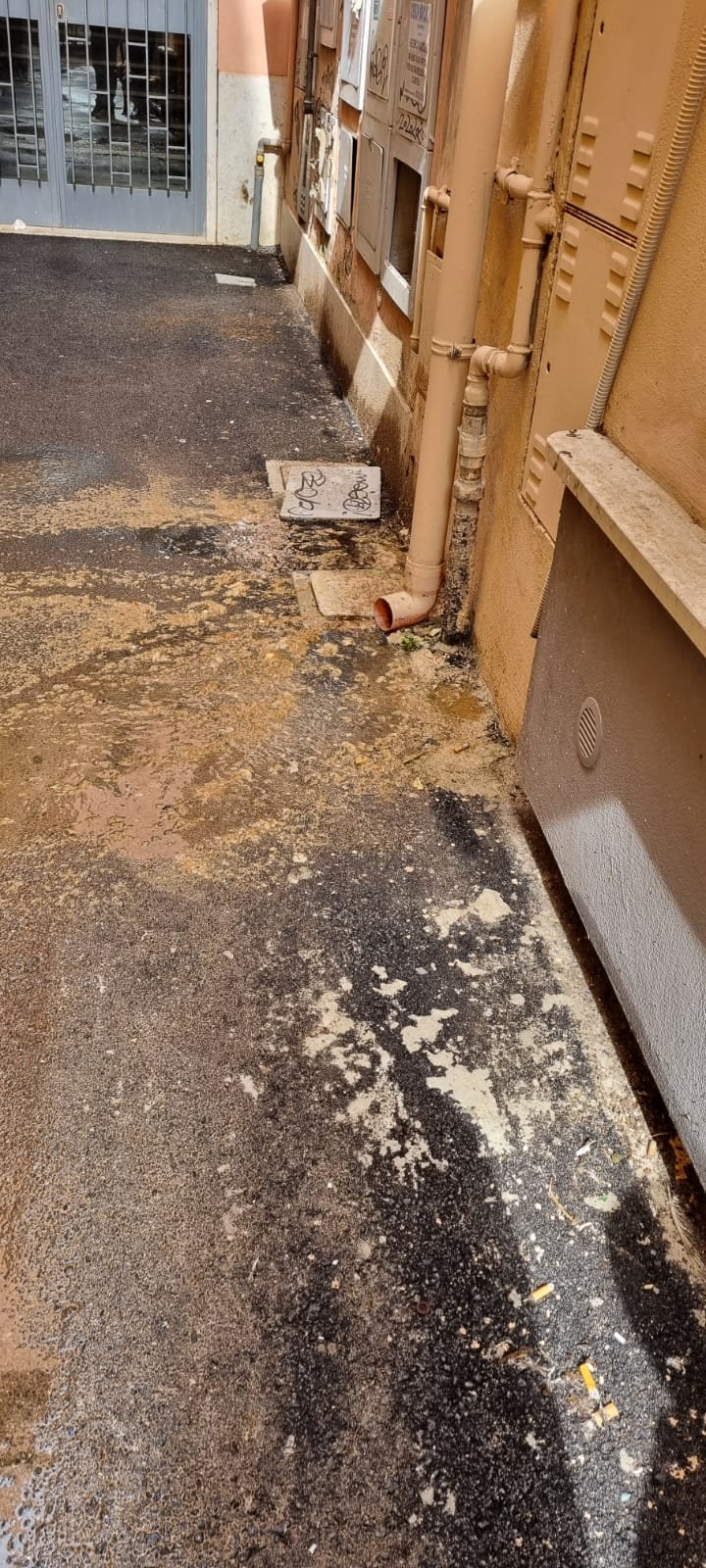 escrementi-fuori-da-un-tombino-a-nettuno,-gli-uffici-a-un-residente:-“pulisca-lei”