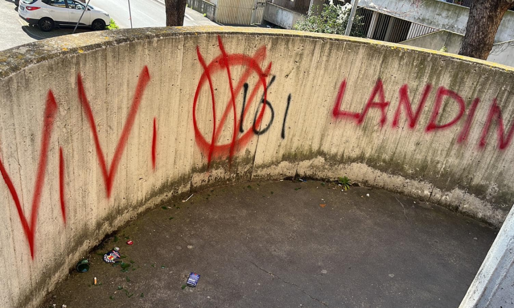 insulti-al-pd-e-alla-cgil-e-scritte-antisemite-nel-ix-municipio,-firmate:-‘no-vax’-(foto)